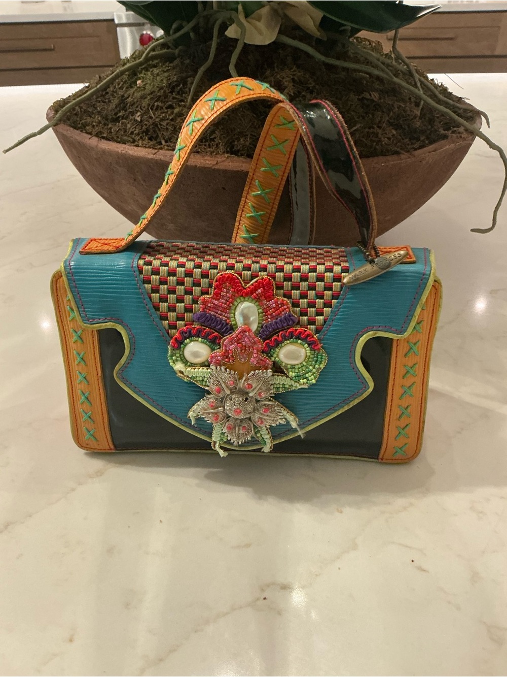 Mary Frances Multicolor Embellished Mini Shoulder Bag